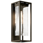 KICHLER 59063OZ The Mercer 24" 1 Light Outdoor Wall Light With Clear Seeded Glass In Olde Bronze