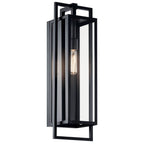 KICHLER 59089BK Goson 24" 1 Light Wall Light With Clear Glass In Black