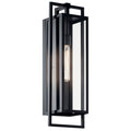 KICHLER 59089BK Goson 24" 1 Light Wall Light With Clear Glass In Black