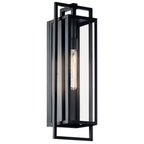 KICHLER 59089BK Goson 24" 1 Light Wall Light With Clear Glass In Black