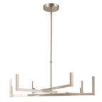 KICHLER 84328PN Priam 43.75 Inch 6 Light Led Chandelier In Polished Nickel