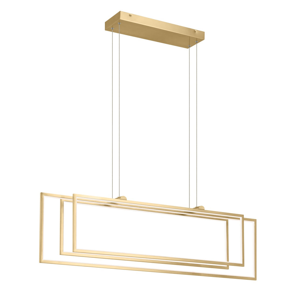 KICHLER 84331CG Jestin 46 Inch Led Linear Chandelier In Champagne Gold