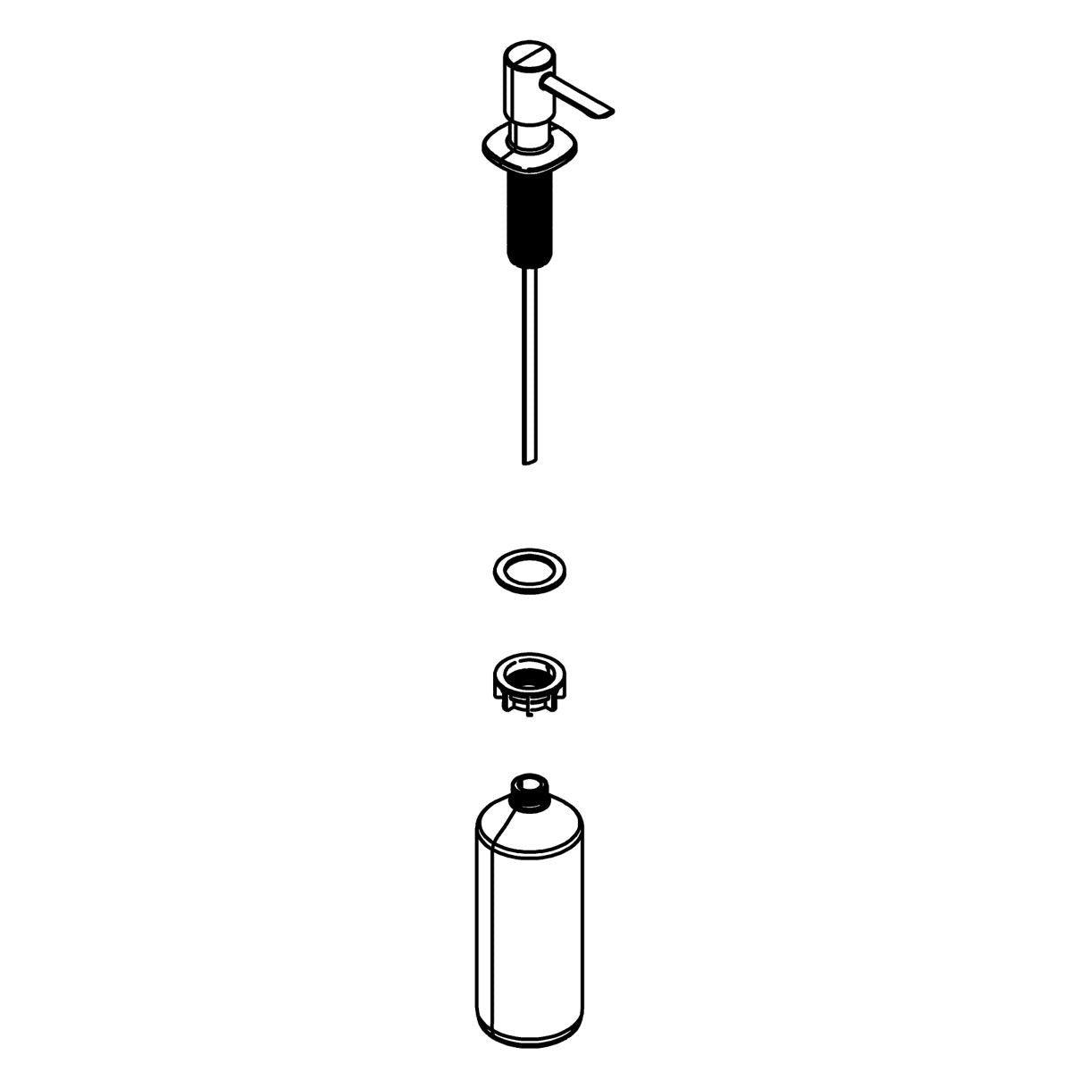 KOHLER Soap Pump - Black Stainless, K-1347675-BLS