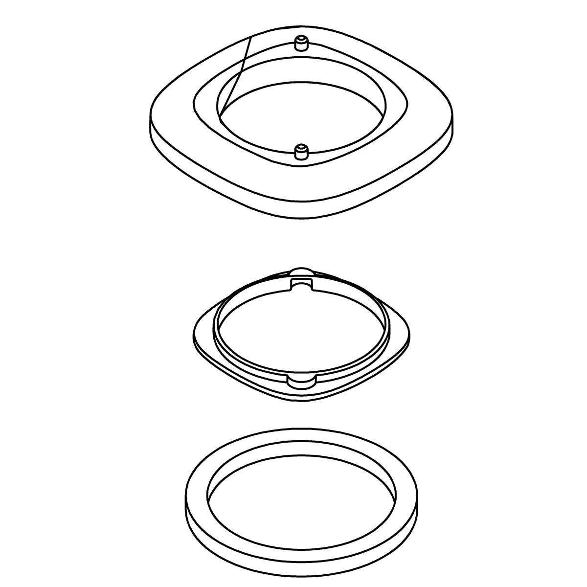 KOHLER Escutheon - 1 Hole - Vibrant Stainless, K-1348435-VS
