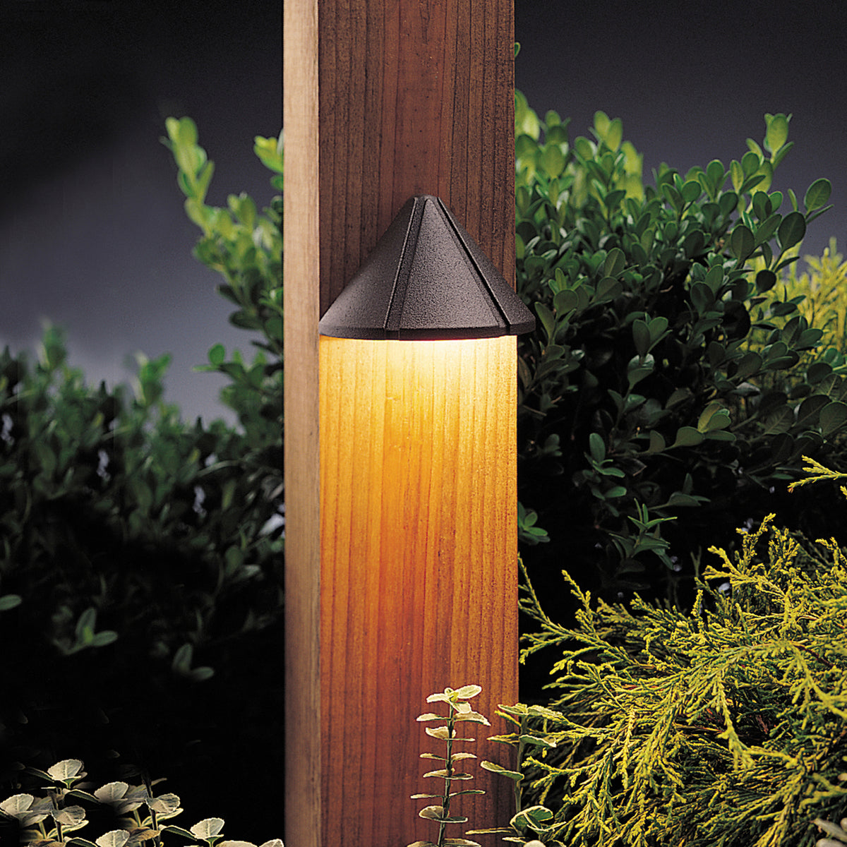 KICHLER 15065AZT 12V Cast Mini Deck Light Textured Architectural Bronze