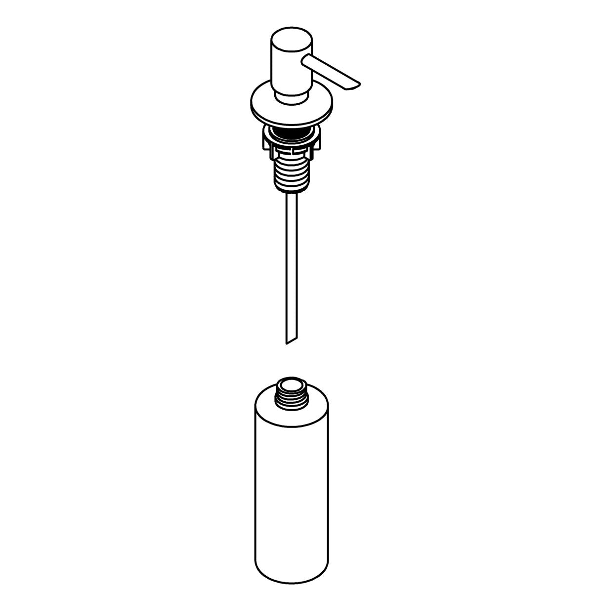 KOHLER Soap Pump Assembly - Vibrant Brushed Moderne Brass, K-1349226-2MB