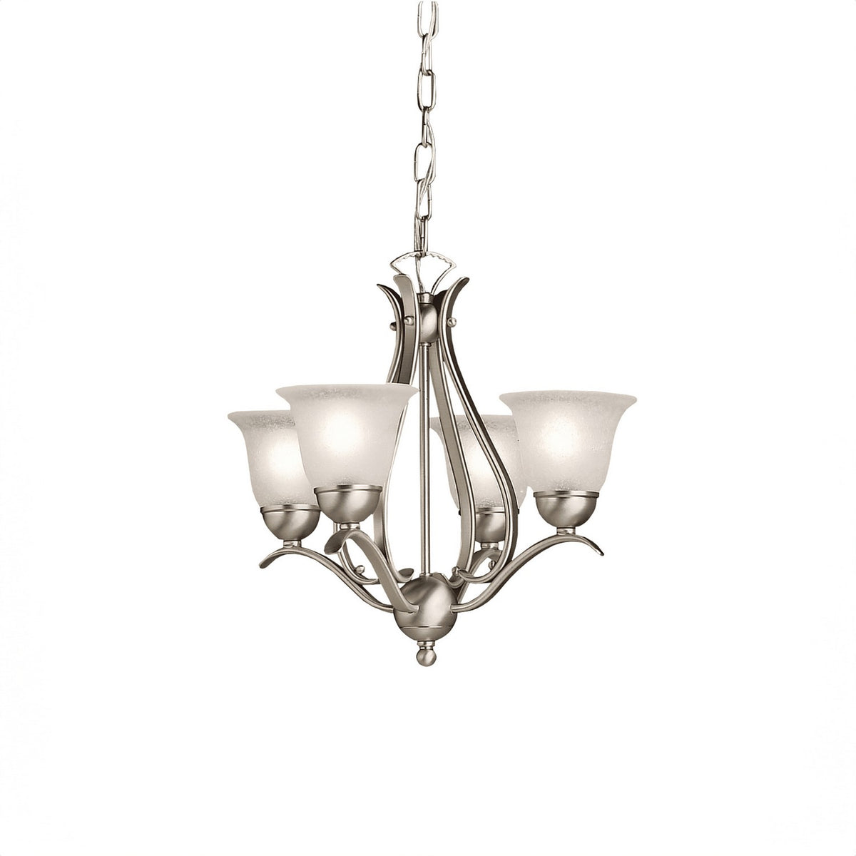 KICHLER 2019NI Dover 4 Light Mini Chandelier Brushed Nickel