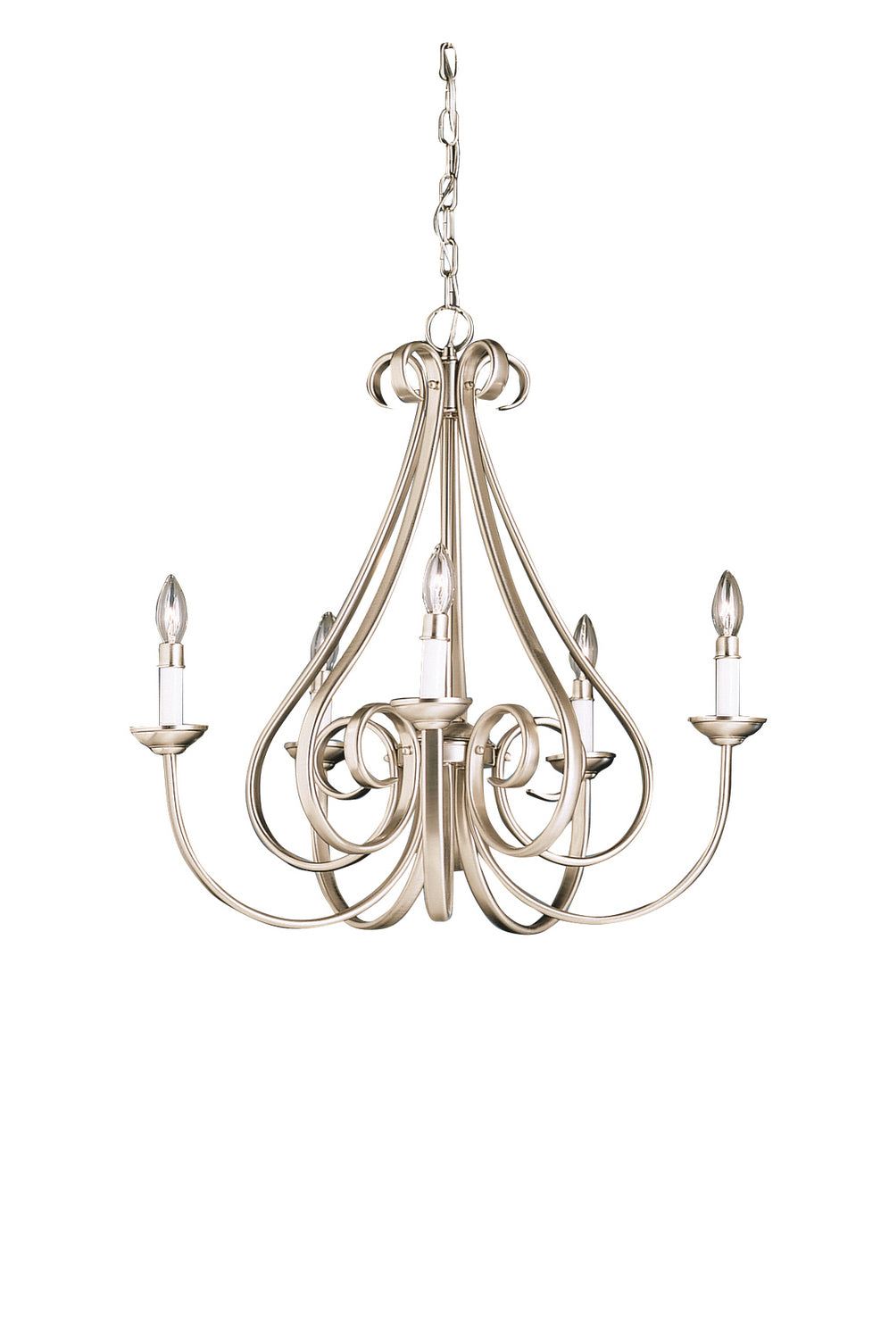 KICHLER 2021NI Dover 24.5" 5 Light Chandelier In Brushed Nickel