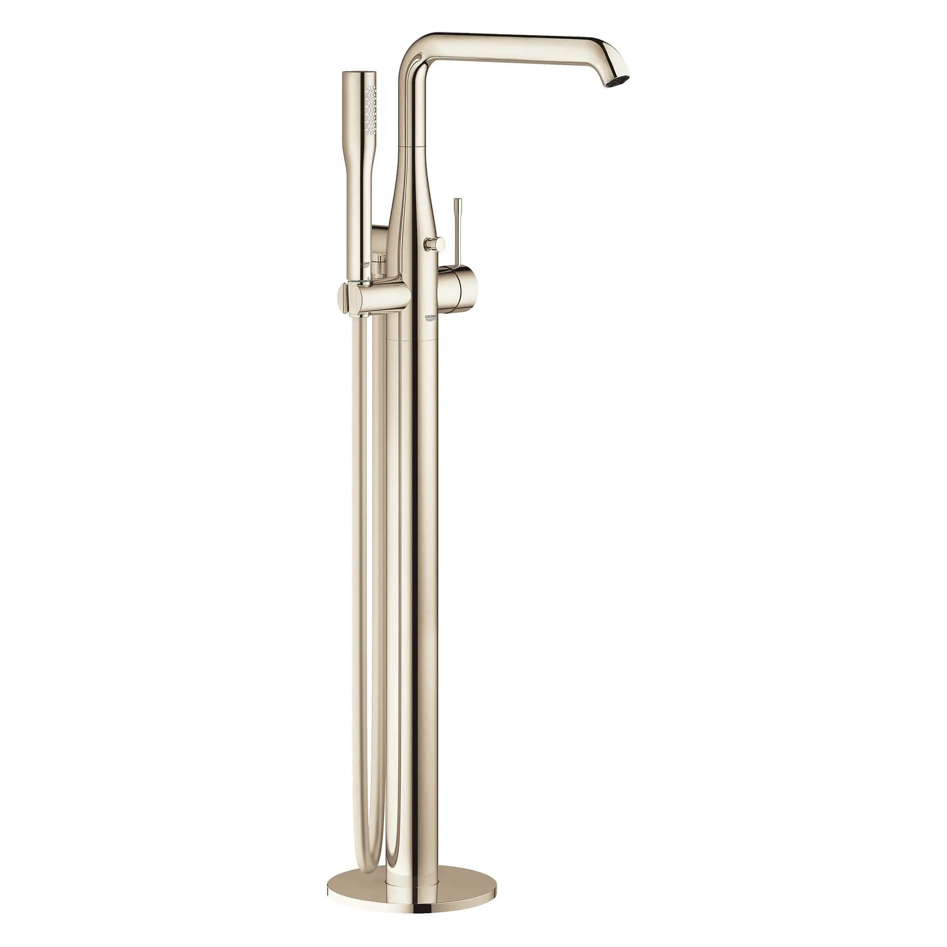 GROHE 23491BEA Essence New Single-Handle Freestanding Tub Faucet with 1.75 GPM Hand Shower - Polished Nickel