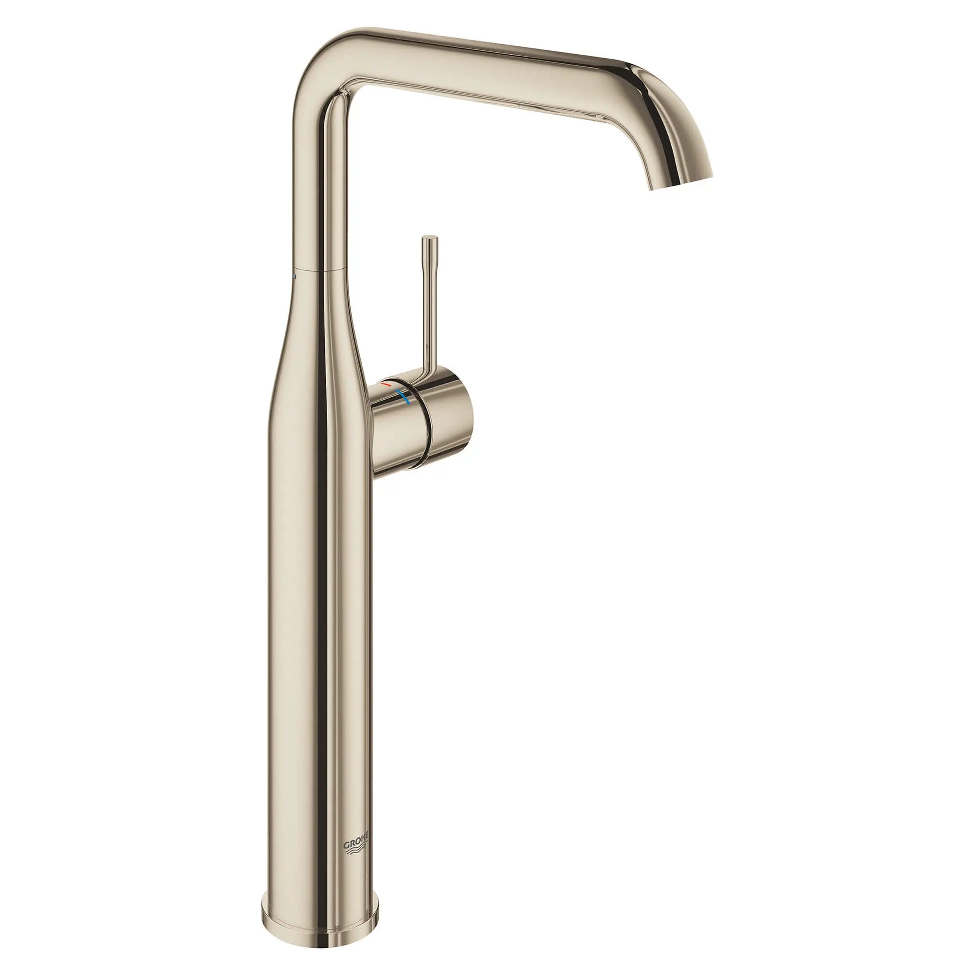 GROHE 23538BEA Essence New Single Hole Single-Handle Deck Mount Vessel Sink Faucet, 1.2 GPM - Polished Nickel