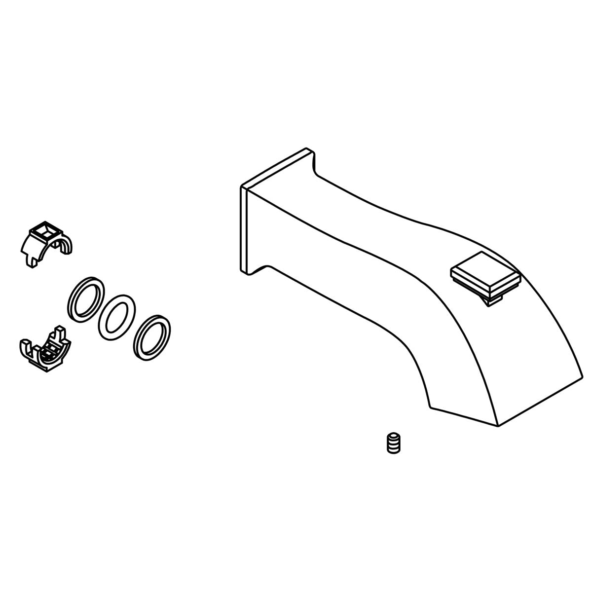 KOHLER Assembly, Spout - Vibrant Brushed Nickel, K-1351983-BN