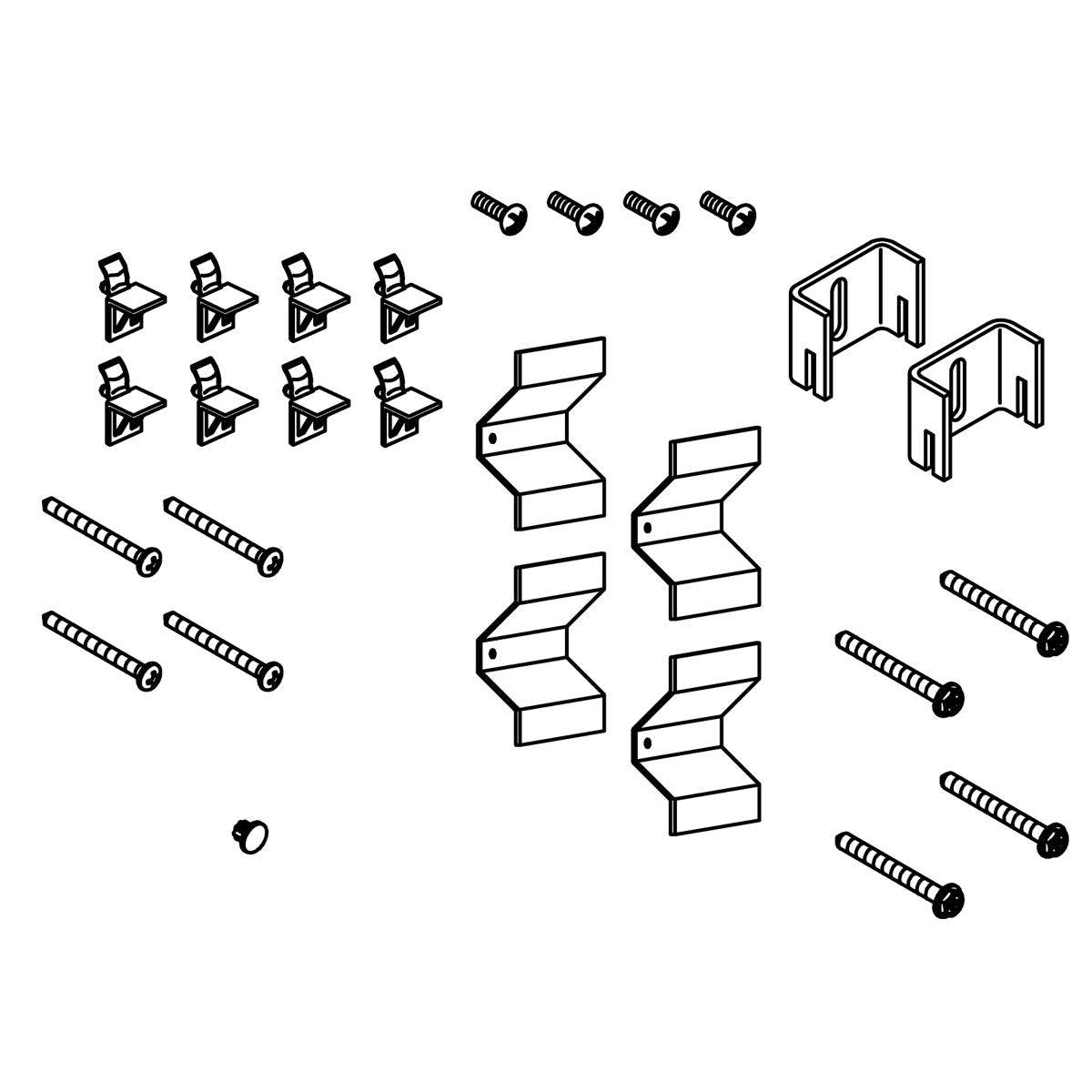 KOHLER Hardware For Clc With L Clips - White, K-1352812-0