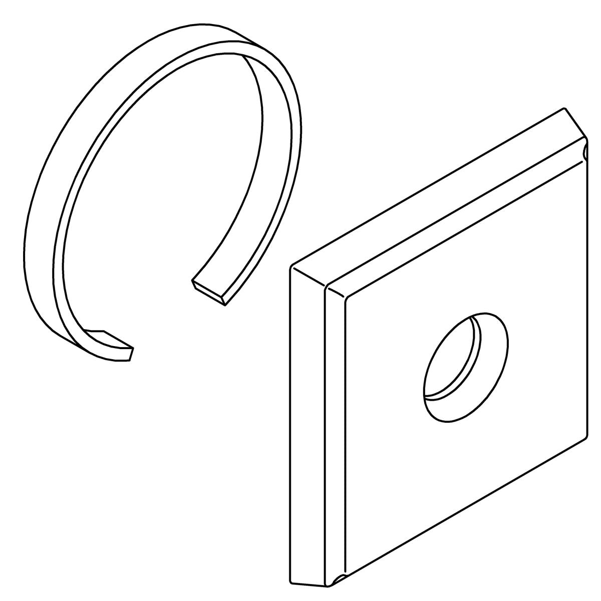 KOHLER Escutcheon - Vibrant Brushed Nickel, K-1353396-BN