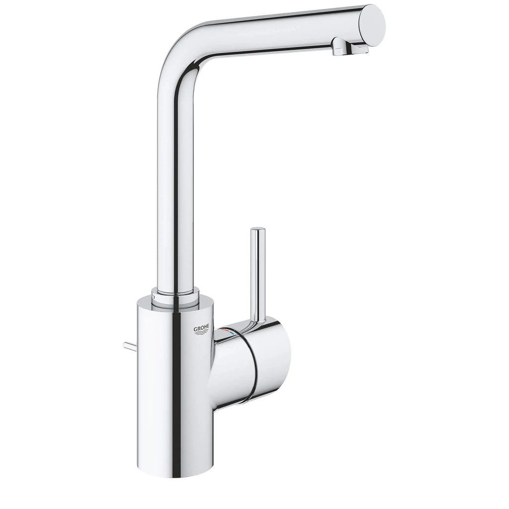 GROHE 23737002 Concetto Single Hole Single-Handle L-Size Bathroom Faucet, 1.2 GPM - Chrome