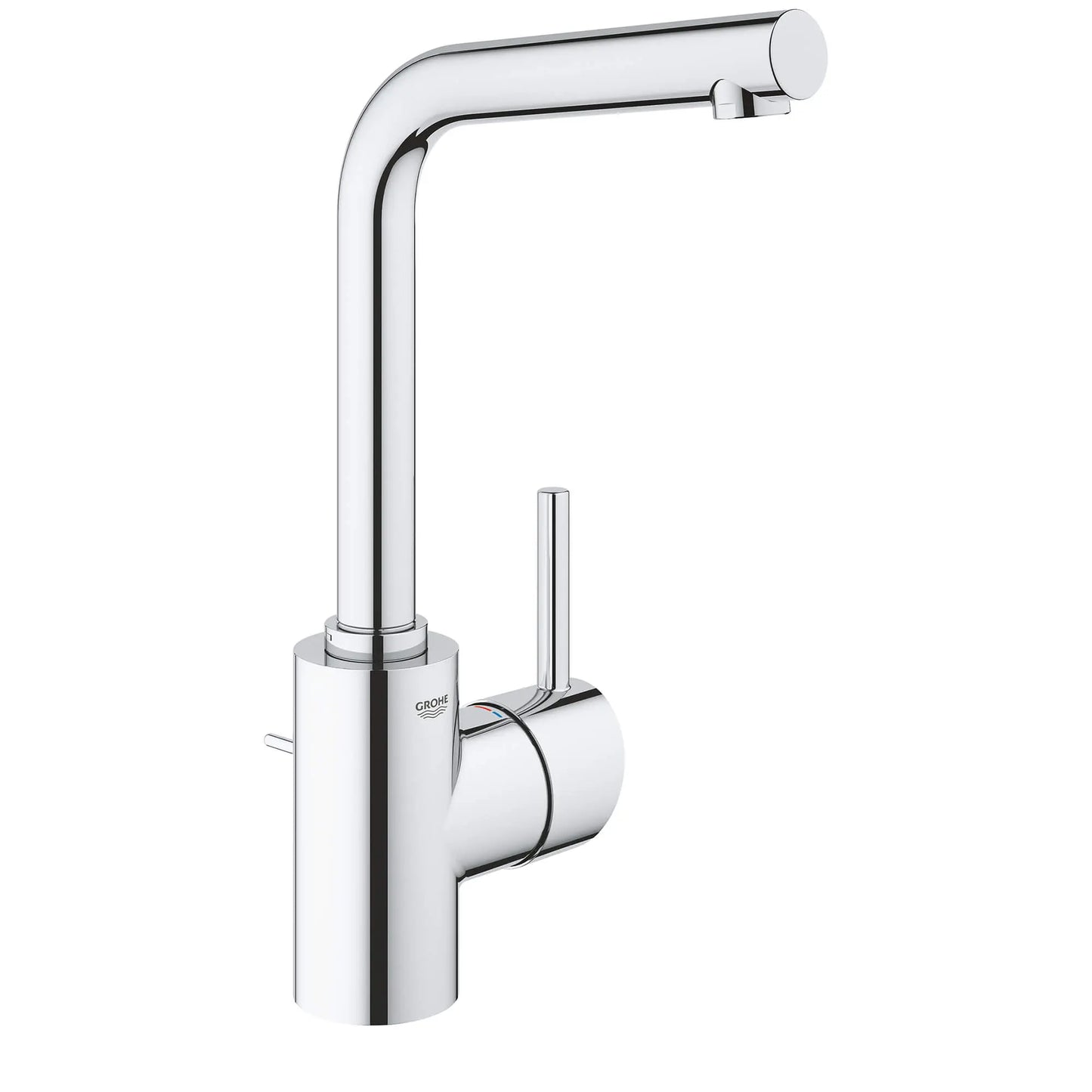 GROHE 23737002 Concetto Single Hole Single-Handle L-Size Bathroom Faucet, 1.2 GPM - Chrome