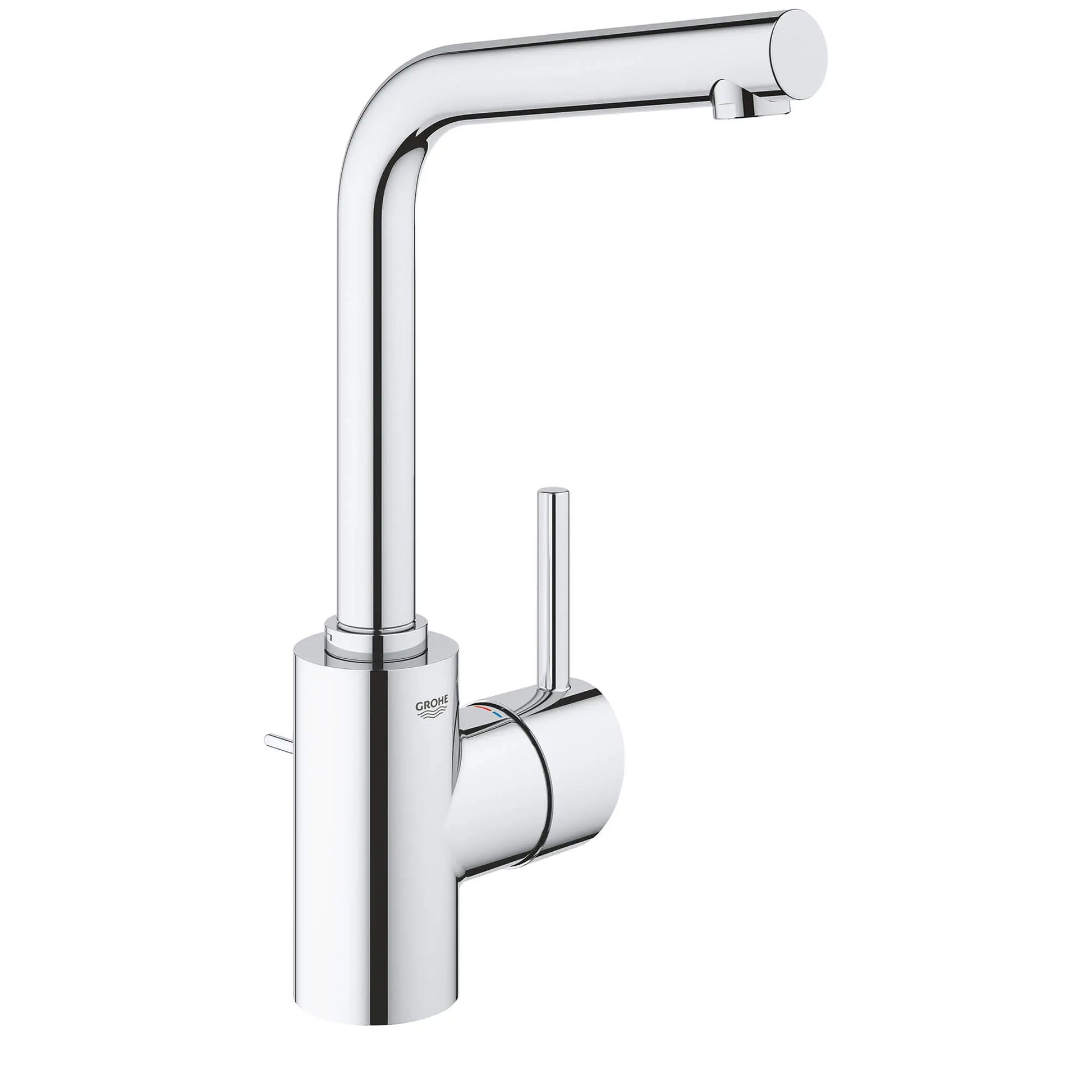 GROHE 23737002 Concetto Single Hole Single-Handle L-Size Bathroom Faucet, 1.2 GPM - Chrome