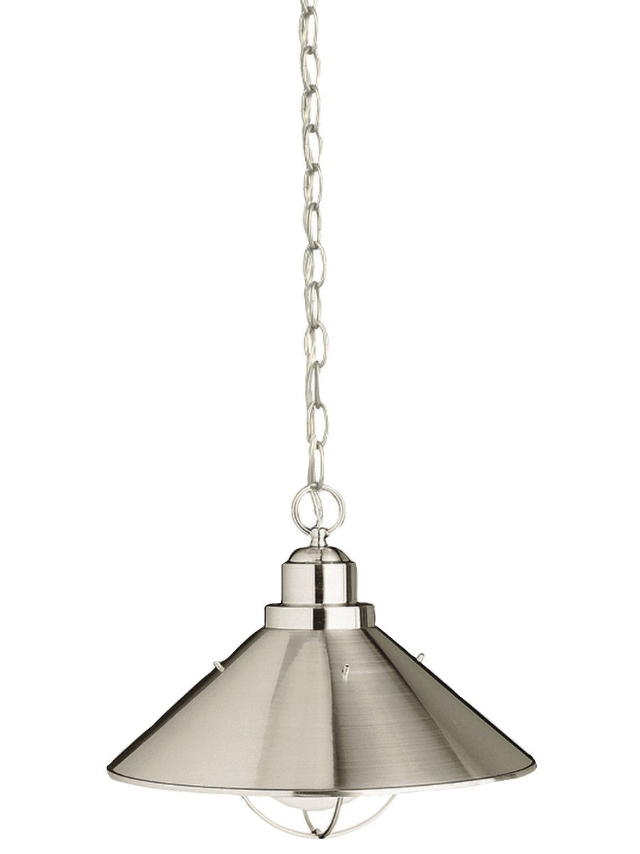KICHLER 2713NI Seaside 16" 1 Light Pendant Brushed Nickel