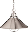 KICHLER 2713NI Seaside 16" 1 Light Pendant Brushed Nickel