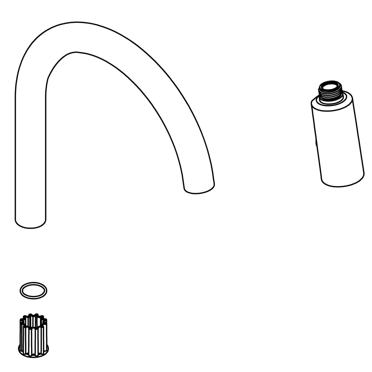 KOHLER Spout Kit - Matte Black, K-1353861-BL