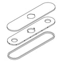 KOHLER Escutcheon Kit - Vibrant Brushed Moderne Brass, K-1353867-2MB