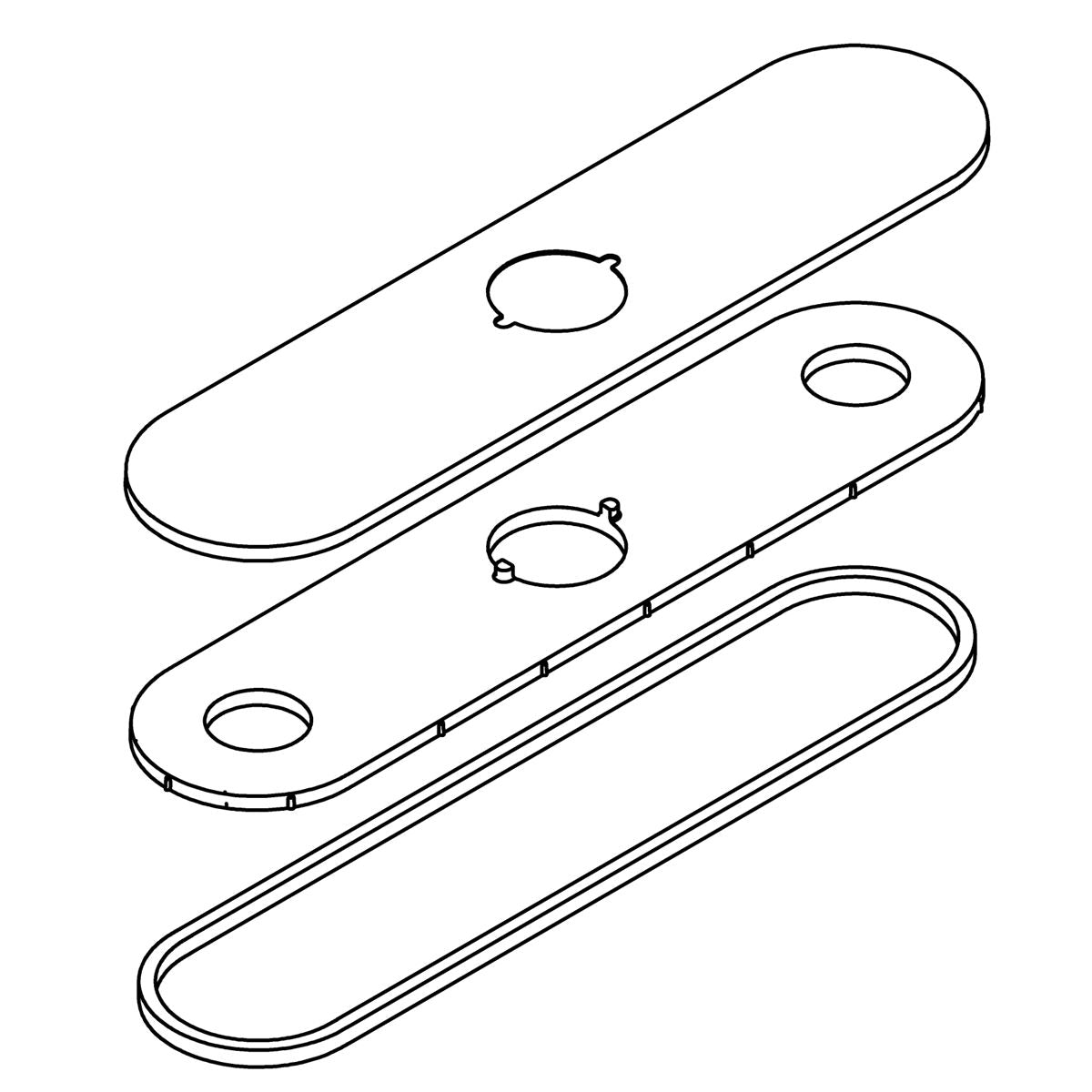 KOHLER Escutcheon Kit - Vibrant Brushed Moderne Brass, K-1353867-2MB