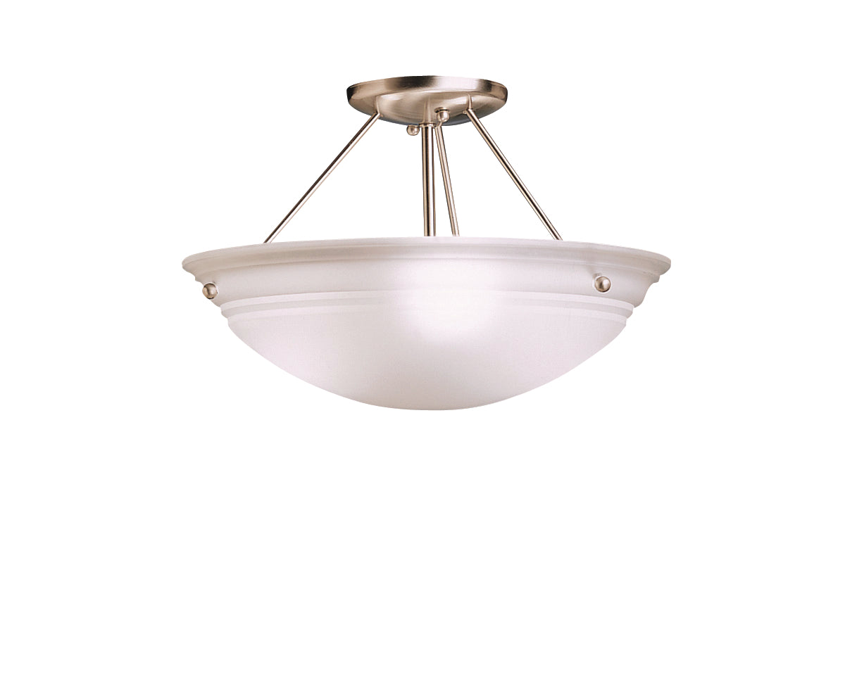 KICHLER 3122NI Cove Molding 3 Light Semi Flush Brushed Nickel