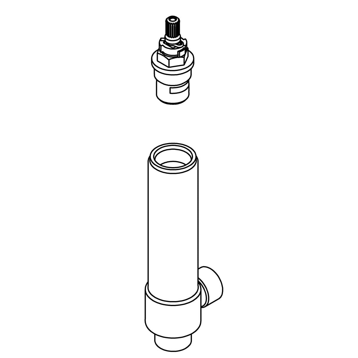 KOHLER 1/2" Valve Assembly, Hot, K-1354690