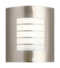 KICHLER 6040NI Newport 10.25" 1 Light Outdoor Wall Light with White Acrylic Diffuser in Brushed Nickel