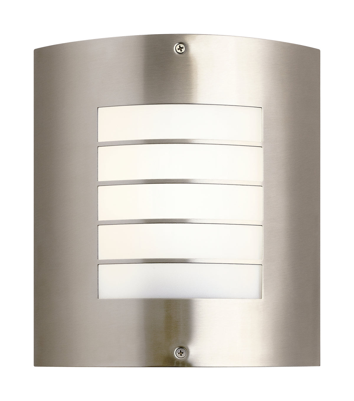 KICHLER 6040NI Newport 10.25" 1 Light Outdoor Wall Light with White Acrylic Diffuser in Brushed Nickel