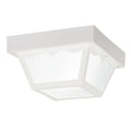 KICHLER 9320WH 8.5" Polypropylene 1 Light Flush Mount With Frosted Glass In White