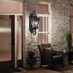 KICHLER 9359LD Tournai 37.75" 4 Light Outdoor Wall Light With Clear Seeded Glass In Londonderry