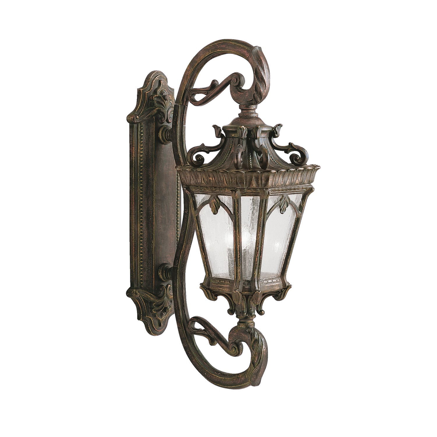 KICHLER 9359LD Tournai 37.75" 4 Light Outdoor Wall Light With Clear Seeded Glass In Londonderry