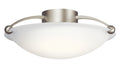 KICHLER 8406NI 17" 3 Light Semi Flush Brushed Nickel