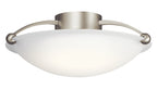 KICHLER 8406NI 17" 3 Light Semi Flush Brushed Nickel