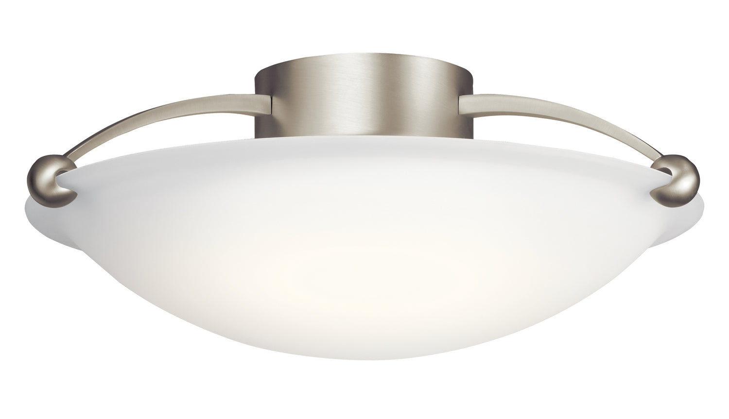 KICHLER 8406NI 17" 3 Light Semi Flush Brushed Nickel