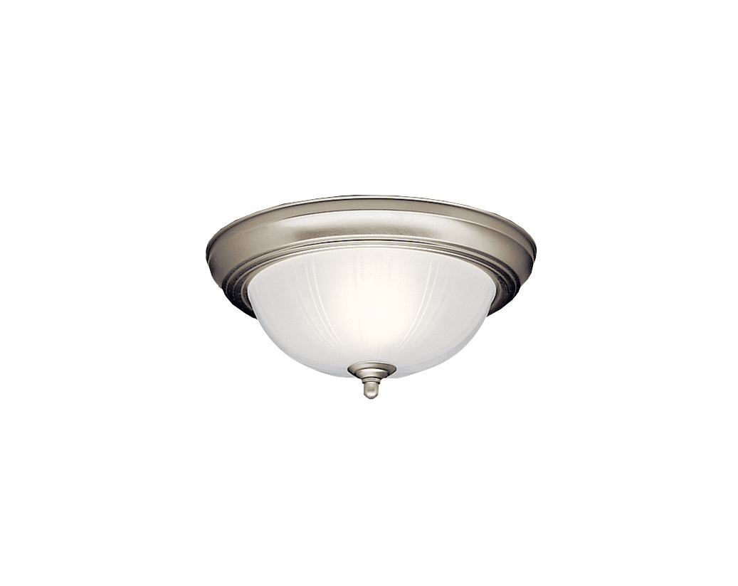 KICHLER 8653NI 11.5" 2 Light Flush Mount Brushed Nickel
