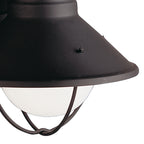 KICHLER 9021BK Seaside 7.5" 1 Light Outdoor Wall Light With Glass Globe Black