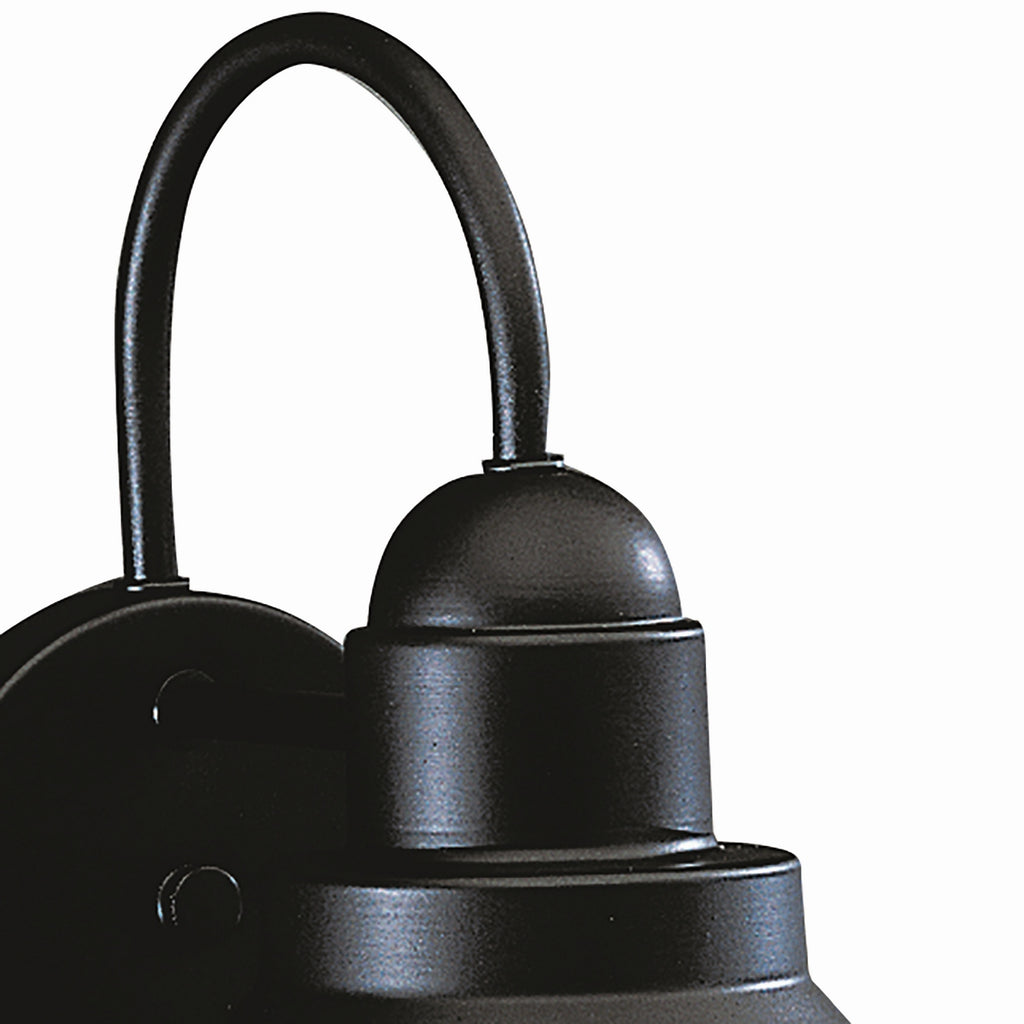 KICHLER 9022BK Seaside 12" 1 Light Outdoor Wall Light With Glass Globe Black