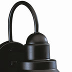 KICHLER 9022BK Seaside 12" 1 Light Outdoor Wall Light With Glass Globe Black