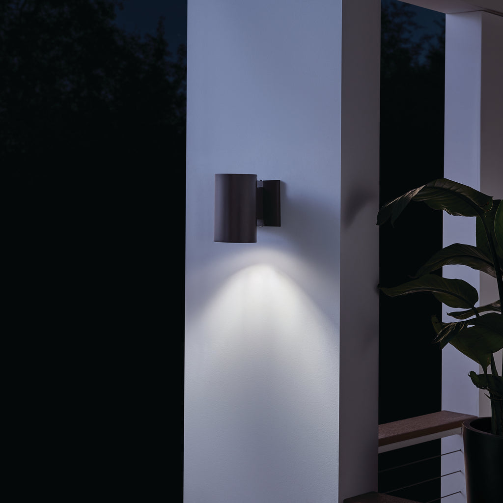 KICHLER 9234AZ Cylinder 7" 1 Light Wall Light Architectural Bronze