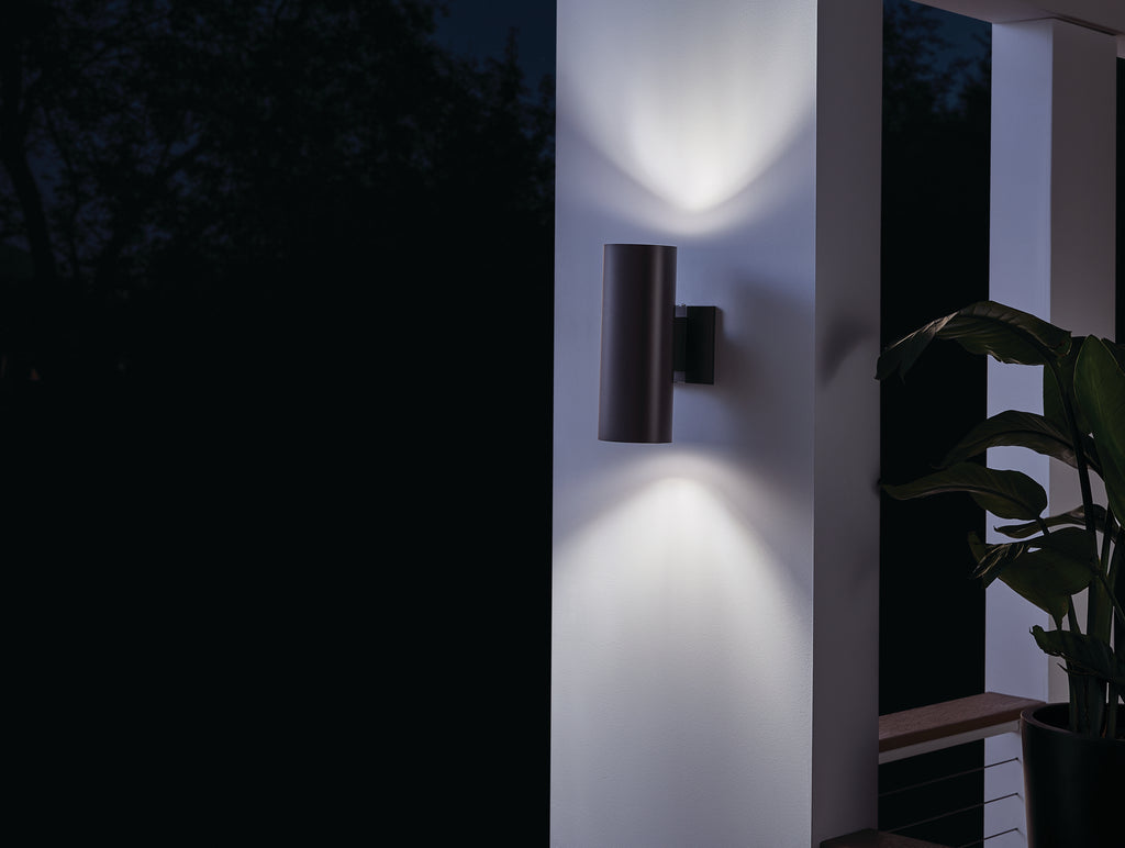 KICHLER 9244AZ Cylinder 12" Wall Light Architectural Bronze