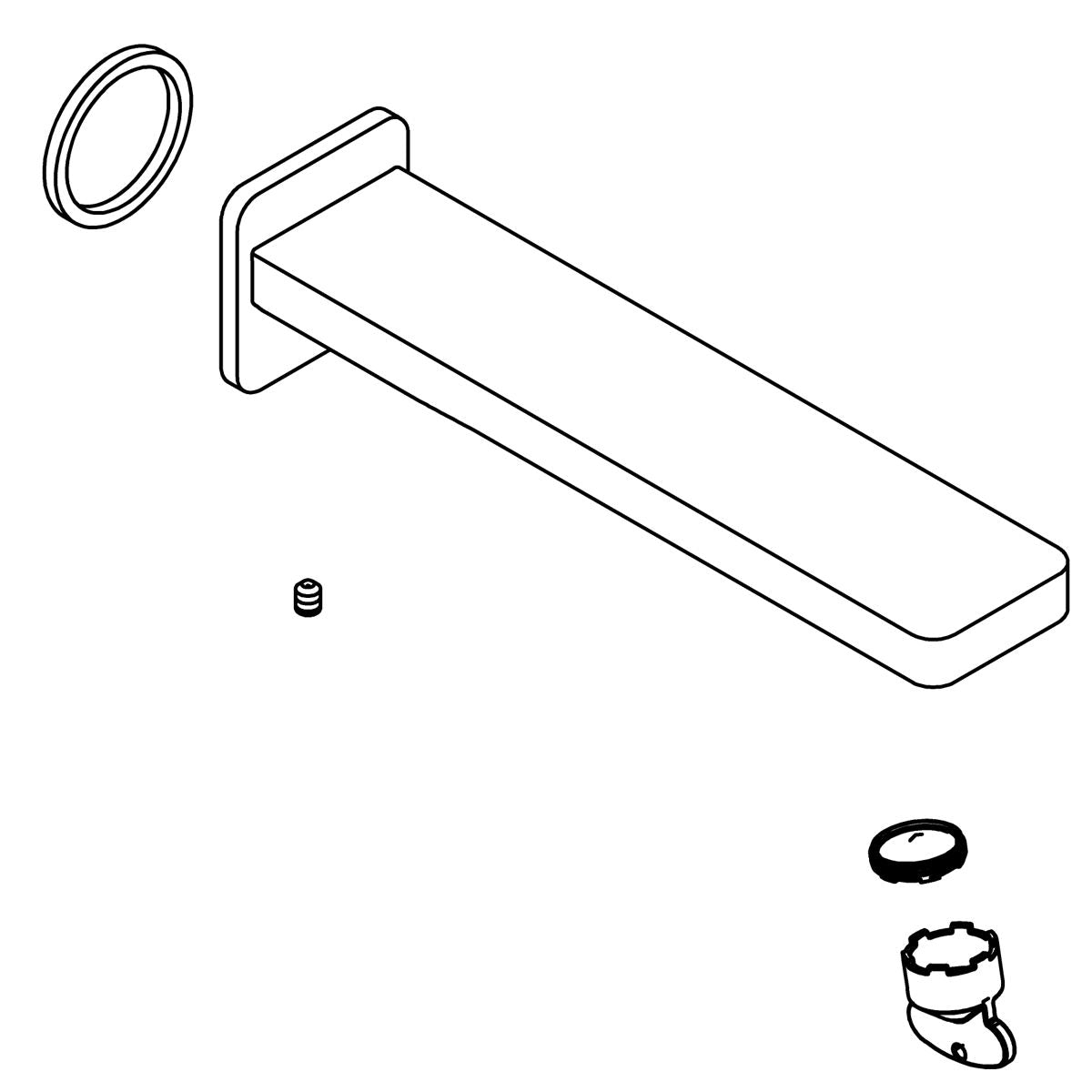 KOHLER Spout Kit - Polished Chrome, K-1360188-CP