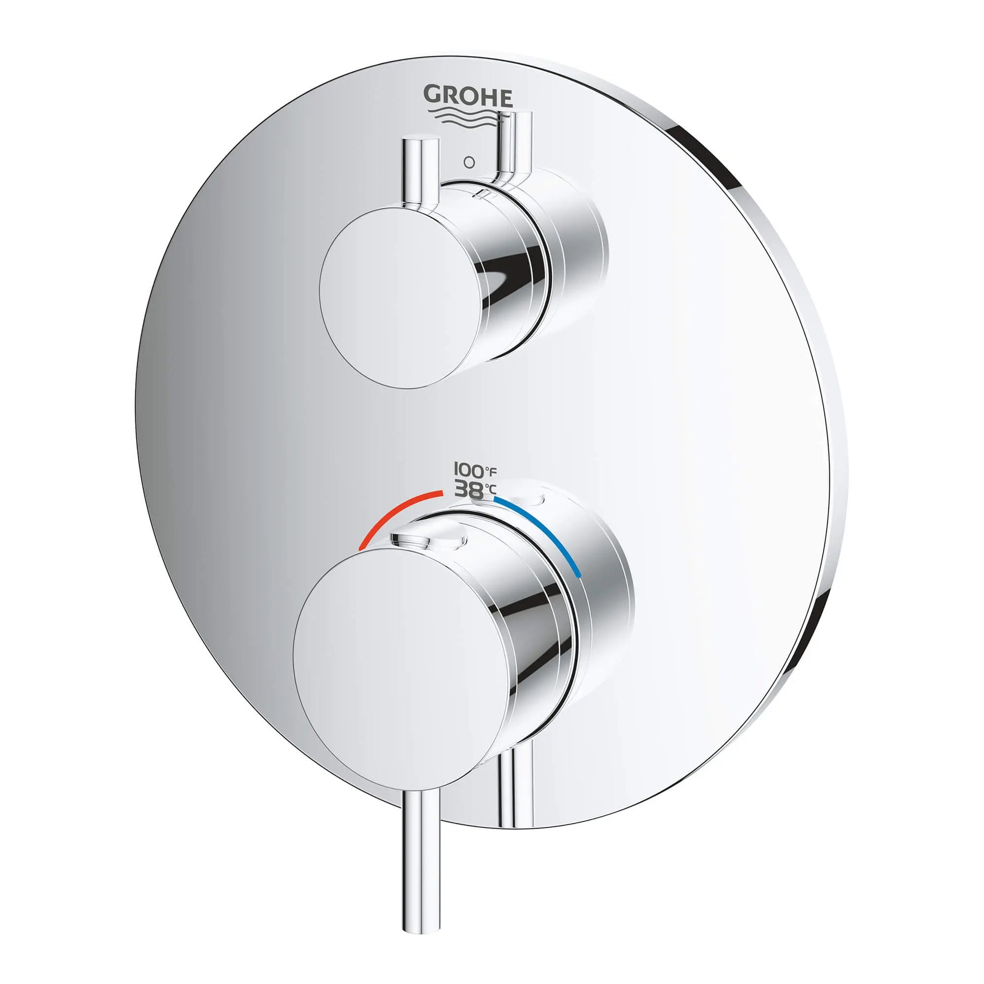 GROHE 24150003 Atrio New Single Function 2-Handle Thermostatic Valve Trim - Chrome
