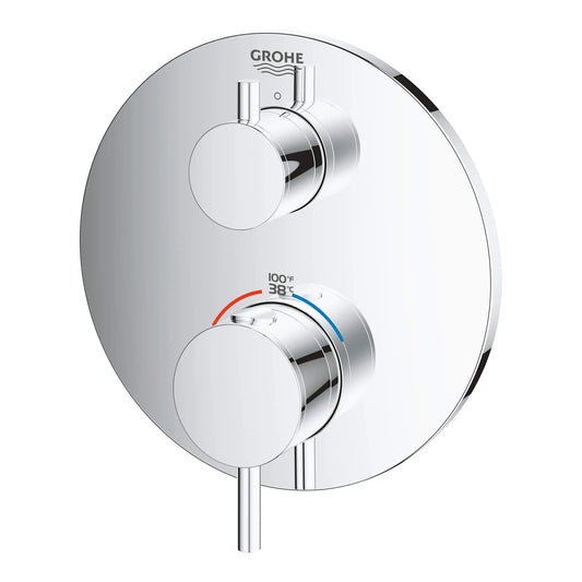 GROHE 24150003 Atrio New Single Function 2-Handle Thermostatic Valve Trim - Chrome
