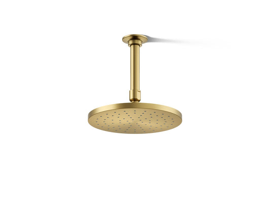 KOHLER K-13688-2MB Contemporary Round 8" single-function rainhead, 2.5 gpm - Vibrant Brushed Moderne Brass