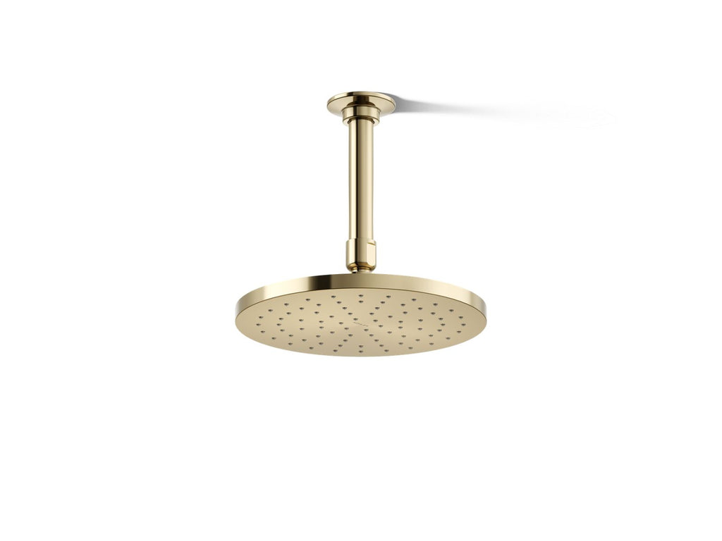 KOHLER K-13688-G-AF Contemporary Round 8" Single-Function Rainhead, 1.75 Gpm - Vibrant French Gold