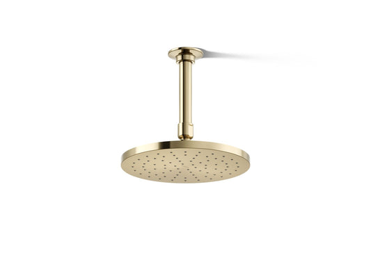 KOHLER K-13688-G-AF Contemporary Round 8" single-function rainhead, 1.75 gpm - Vibrant French Gold