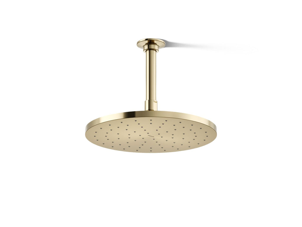 KOHLER K-13689-G-AF Contemporary Round 10" Single-Function Rainhead, 1.75 Gpm - Vibrant French Gold