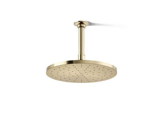 KOHLER K-13689-AF Contemporary Round 10" single-function rainhead, 2.5 gpm - Vibrant French Gold