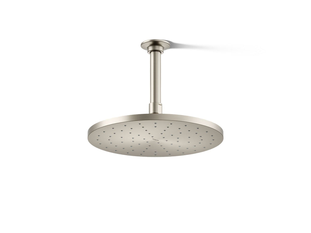 KOHLER K-13689-BN Contemporary Round 10" Single-Function Rainhead, 2.5 Gpm - Vibrant Brushed Nickel